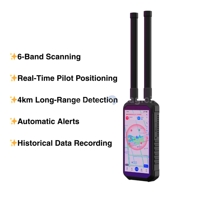 FPV Handheld Drone Detector 4KM 4000M Long Range Distance Mobile Portable DJI UAV AUTEL Detection Passive Detector De Drones 0