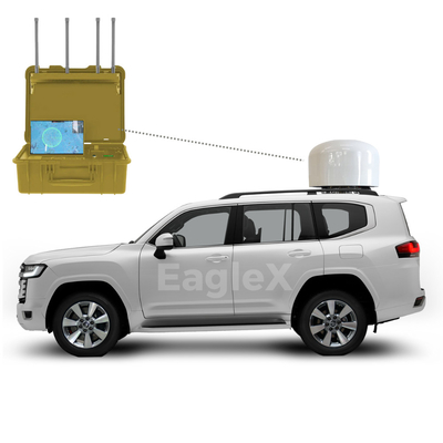 Modified Vehicle Mounted Jammer UAV Detection Strike Integrated Drone Jammer System