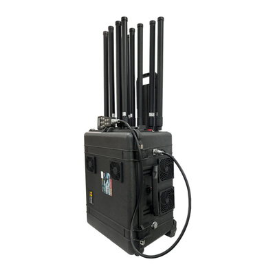 8 Channel 3KM Trolley Style Drone Jammer 1.2GHz 1.4GHz 1.5GHz 2.4GHz 5.2GHz 5.8GHz