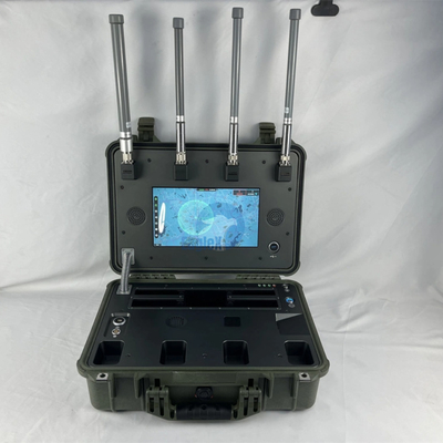 5KM~10KM 360° Full Airspace IP66 Protection Level 900M 1.4G 2.4G 5.2G 5.8GHz 10 Hours Operation Drone Detector Detection