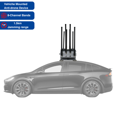 Vehicle-Mounted Magnetic Drone Signal Interference Box 8-Channel Bands FPV Drone Jammer