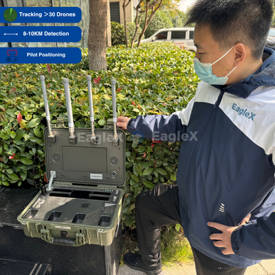 25MHz~6GHz All Bands Suitcase Detection FPV Drone Detector For Concert, Police, Troops, Car