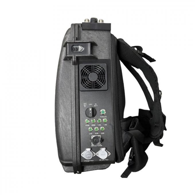 300W 350W Anti FPV Jammer Backpack 400MHz 800MHz 1.2G 2.4G 5.2G 5.8G 1