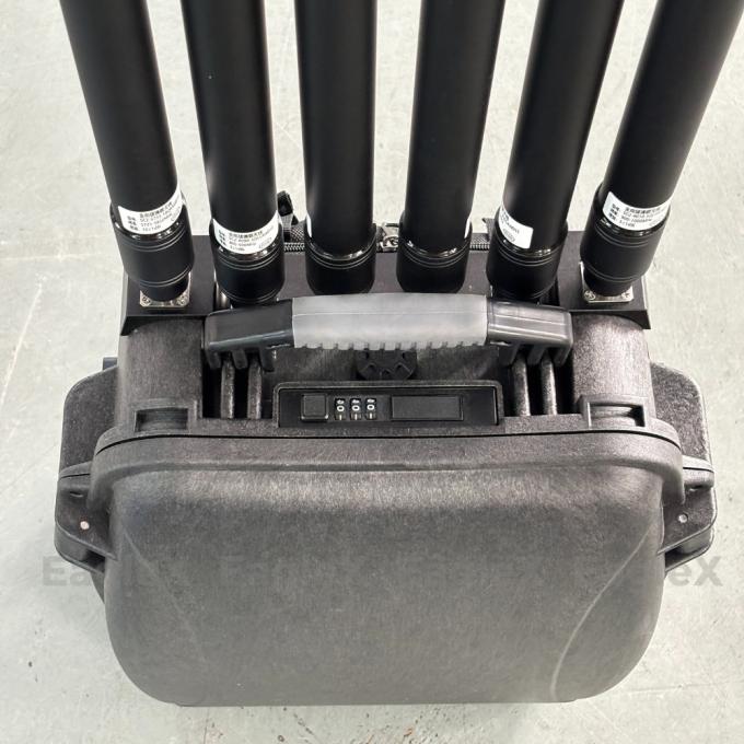300W 350W Anti FPV Jammer Backpack 400MHz 800MHz 1.2G 2.4G 5.2G 5.8G 0