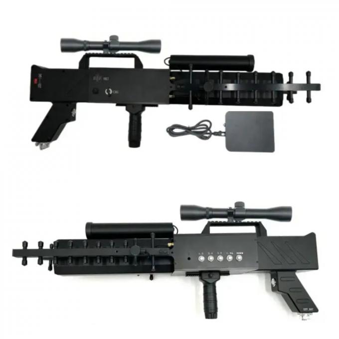 2KM Anti Drone Jamming Gun 433MHz 900MHz 1.2G 1.5G 2.4G 5.8G Drone Frequency Scrambler 0
