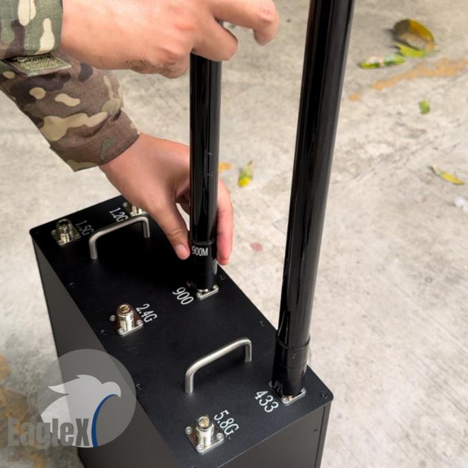 6 Bands Anti FPV Drone Jammer 433M 900M 1.2G 1.5G 2.4G 5.8G UAV Signal GPS Backpack Amplifier 0