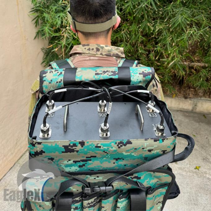 2000M 6 Frequency Anti FPV Drone Jammer Backpack Style Drone GPS Jamming 1