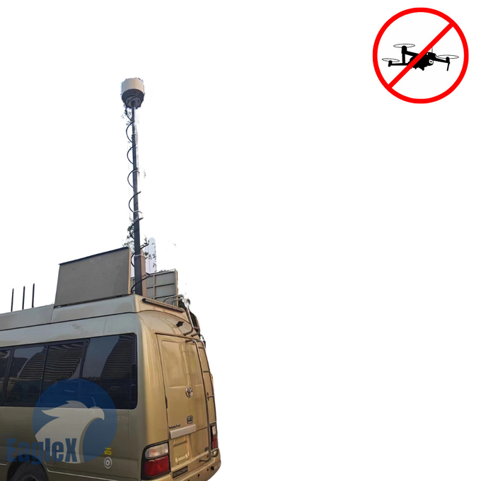 5KM Counter Drone System 30MHz-6GHz UAV FPV Jamming Solution 0