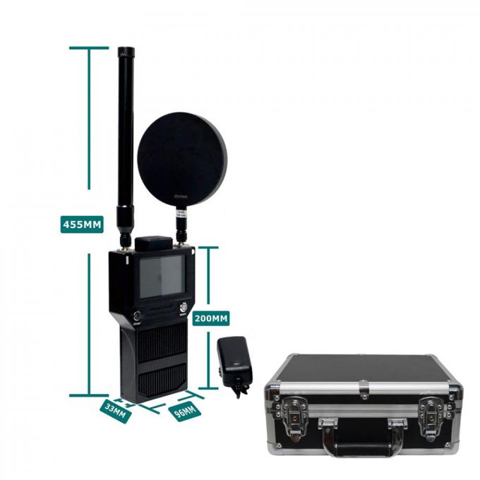 Portable 3KM FPV DJI Drone Detector 400MHz 2.4GHz 5.2G 5.8G Handheld Detection 0