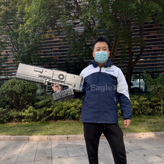 Hand-held Portable Drone Defense Device 1-3KM FPV Drone Jammer With 5KM Detection Detector 0