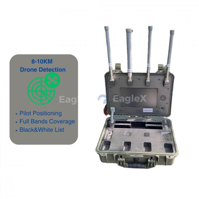 25MHz~6GHz All Bands Suitcase Detection FPV Drone Detector For Concert, Police, Troops, Car 1